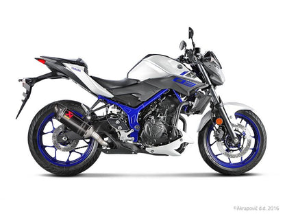 JMCA Approved Slip-On Exhaust, Carbon Fiber - YZF-R25, MT-25, MT-03, YZF-R3 (ABS)