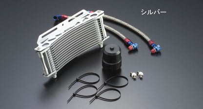 ACTIVEビッグラジエーター専用 ラウンドオイルクーラーキット シルバー #6 9インチ13段 V-MAX 96-
