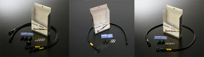 ZX-6R (ABS) 19-21 Mesh Brake Hose Rear 2 pcs Smoke Stainless Black