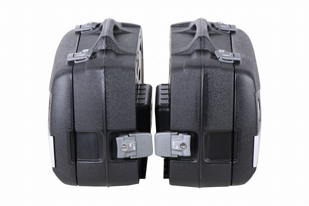 サイドケース JUNIOR FLASH/ジュニアフラッシュ ブラック/シルバー 30L 左右セット