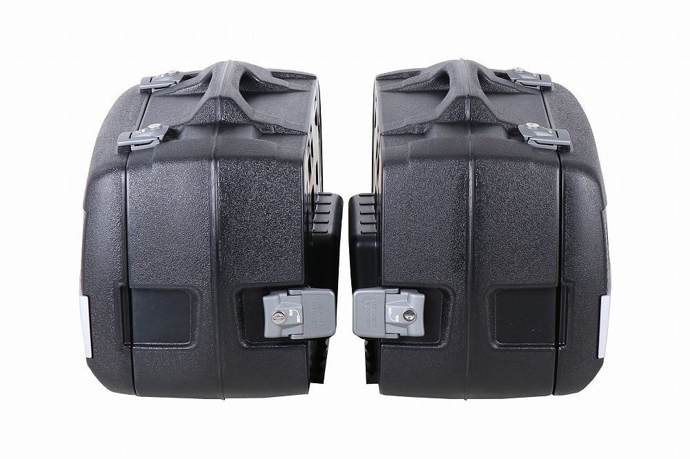 サイドケース JUNIOR FLASH/ジュニアフラッシュ ブラック/シルバー 40L 左右セット