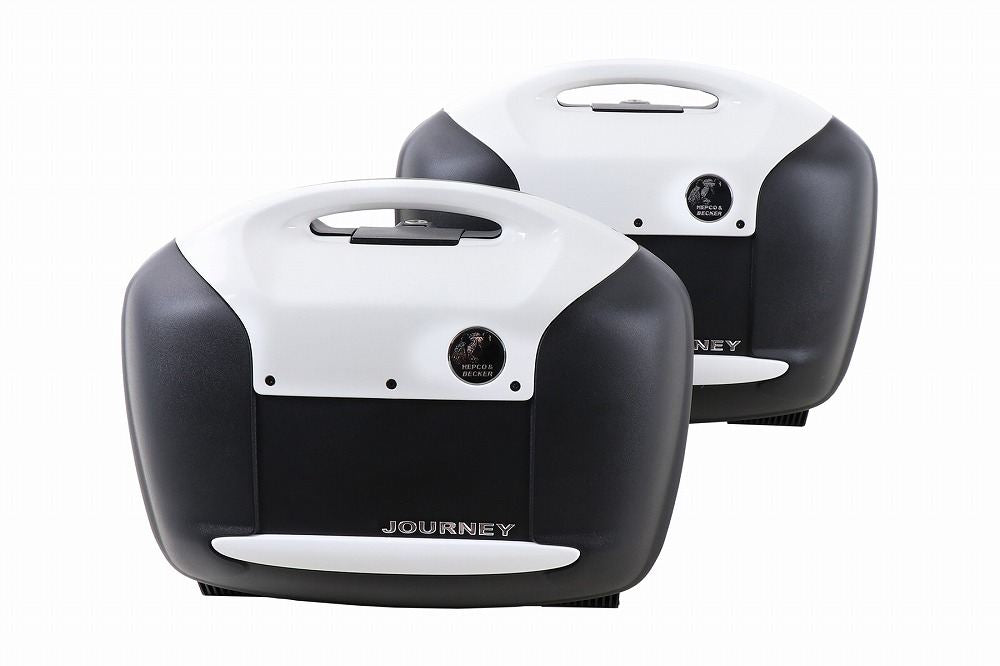サイドケース JOURNEY/ジャーニー ブラック/ホワイト 42L 左右セット
