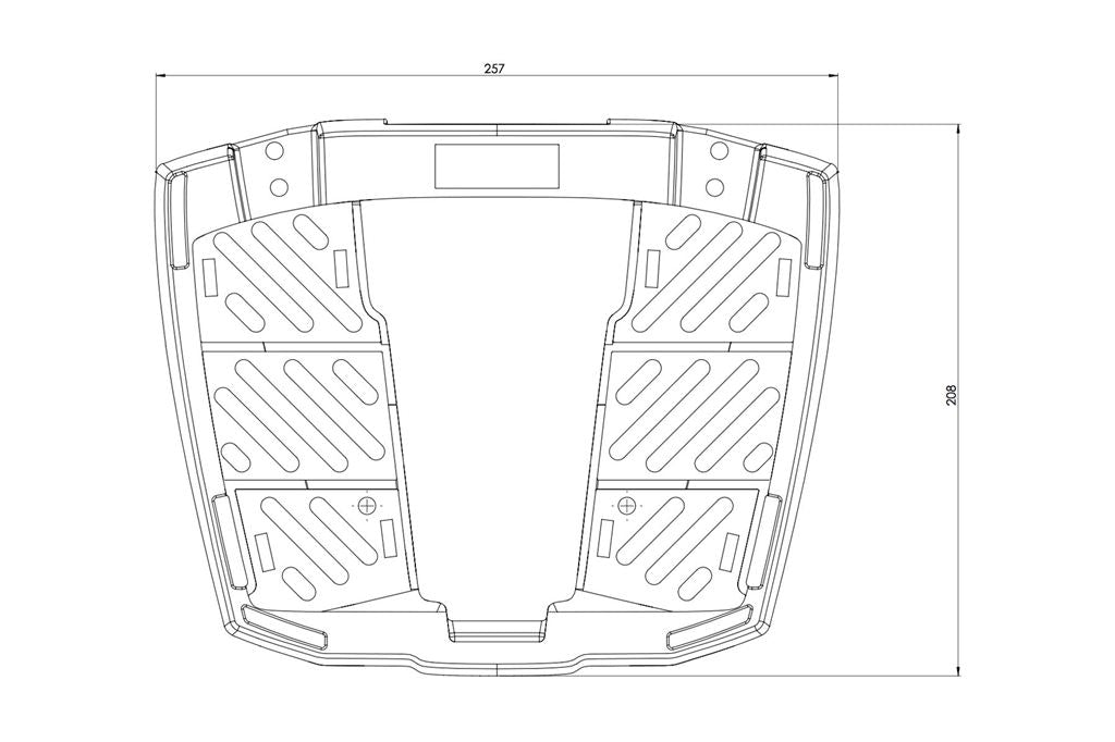 汎用トップケースベース イージーラック ブラック