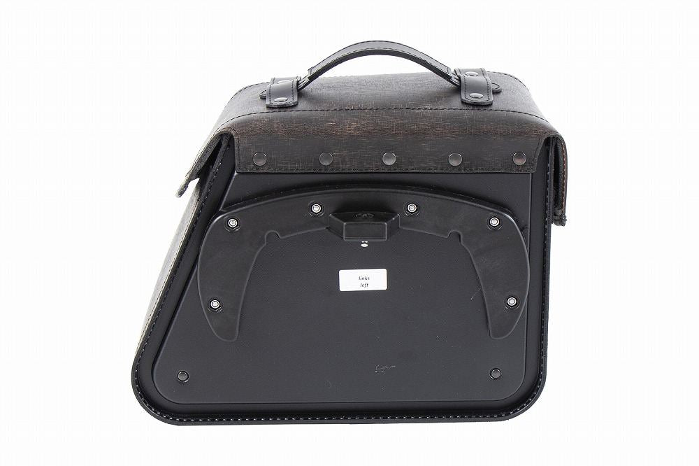 Side Leather Bags for C-Bow Side Carriers RUGGED Brown 21L Left and Right Set
