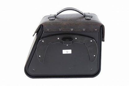 Side Leather Bags for C-Bow Side Carriers RUGGED Brown 21L Left and Right Set