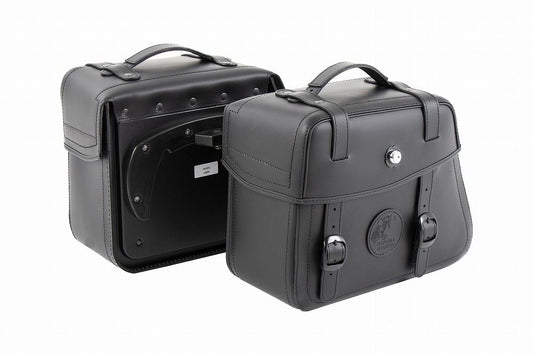 サイドレザーバッグ C-Bowサイドキャリア用 RUGGED/ラギッド ブラック 21L 左右セット