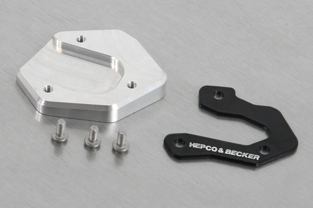 サイドスタンド エンラージメント シルバー/ブラック MT-07