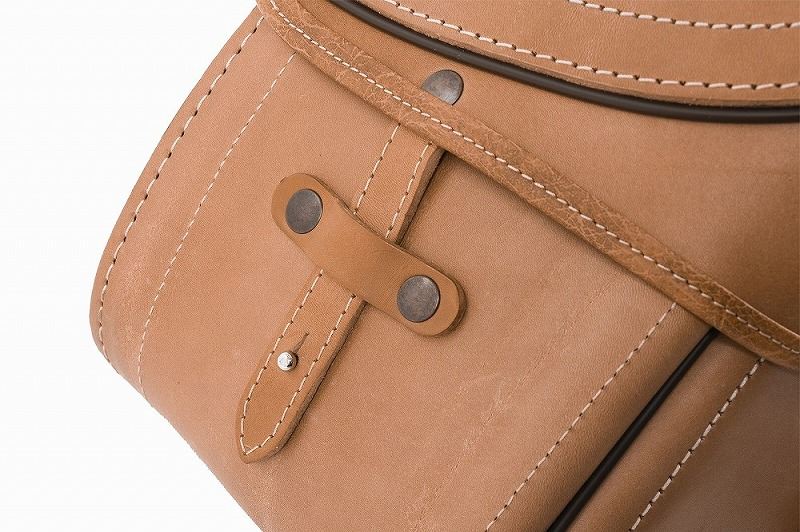Side Leather Bag for C-Bow Side Carrier, BUFFALO, Brown, 30L, Set of Left and Right