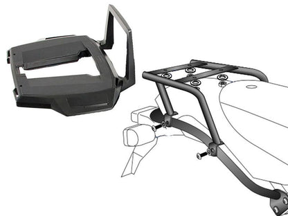 Top Case Carrier ALU-RACK Black HP2 Megamoto/Enduro