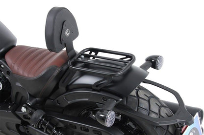 Solo Rack with Backrest, Black, Scout Bobber