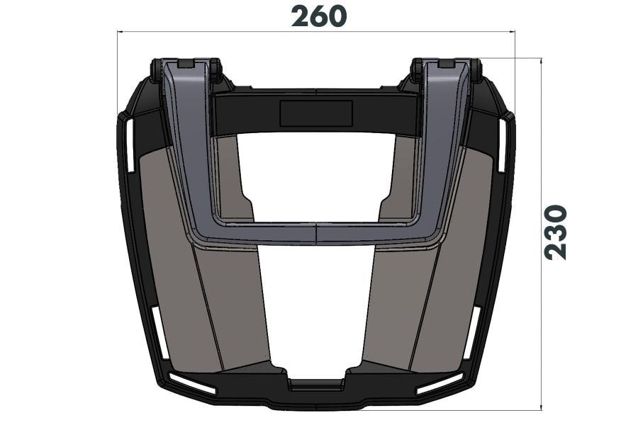 Top Case Carrier Easyrack Black Skywave 650