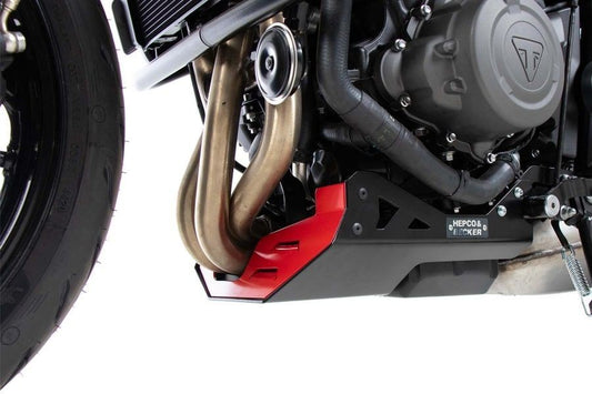 スキッドプレート レッド/ブラック トライデント660