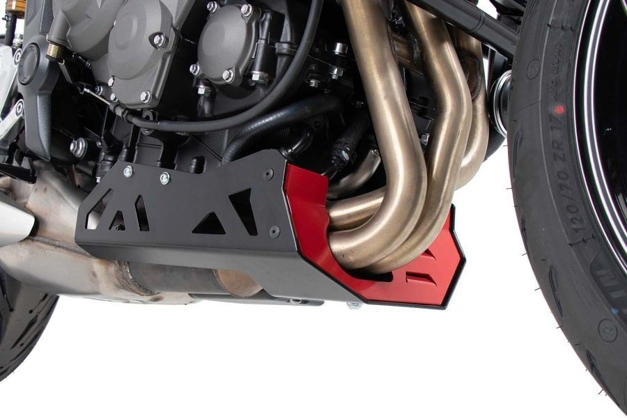 スキッドプレート レッド/ブラック トライデント660