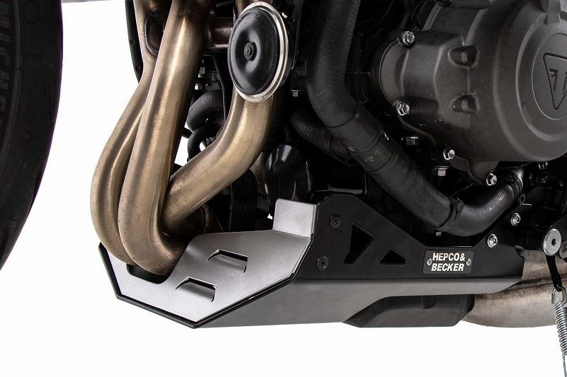 スキッドプレート シルバー/ブラック トライデント660