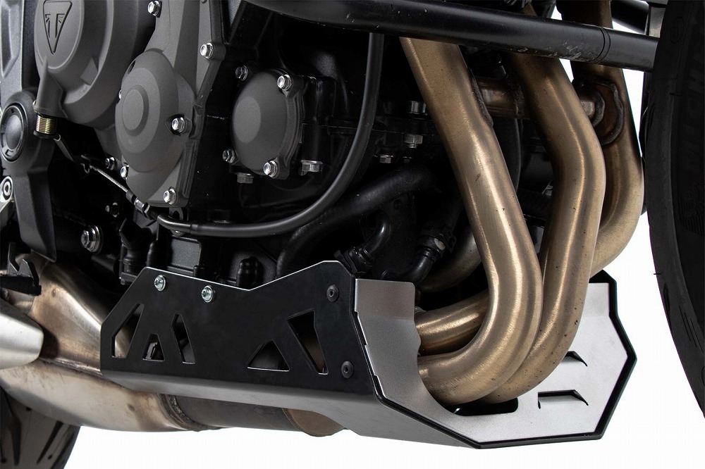 スキッドプレート シルバー/ブラック トライデント660