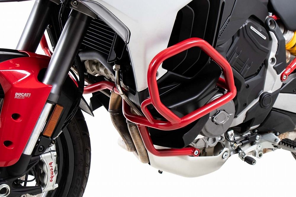 エンジンガード レッド ムルチストラーダ V4/S