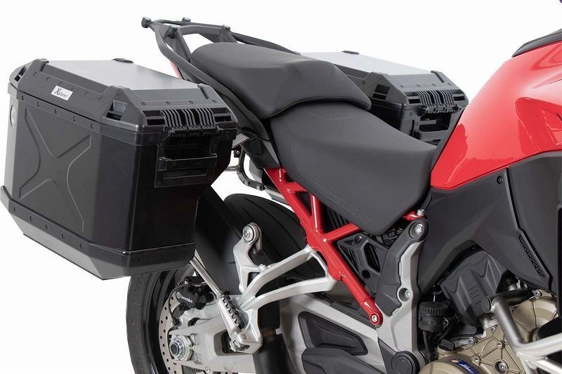 サイドキャリア カットアウトセット サイドケース エクスプローラー ブラック 37L/40L ムルチストラーダV4/S