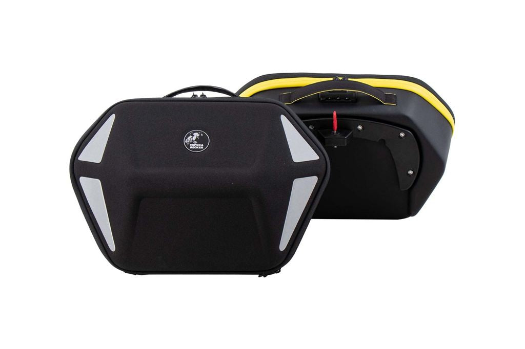 Side bags for C-Bow side carriers, ROYSTER Black/Yellow, 16-17.5L, set of left and right