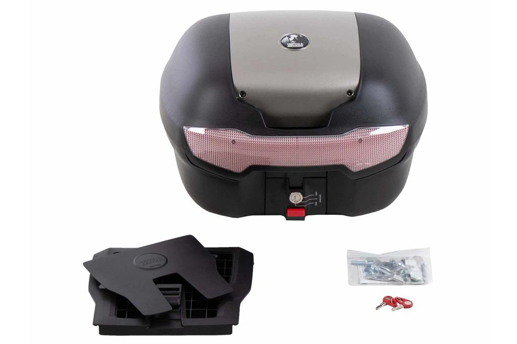 リアキャリアセット トップケース ジャーニー 汎用タイプ ブラック/シルバー 40L CRF250/L CRF300/L