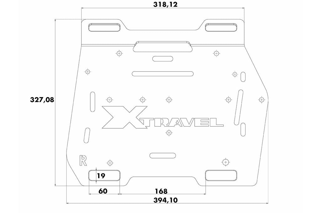 リペア Xトラベル汎用プレート 右 ブラック