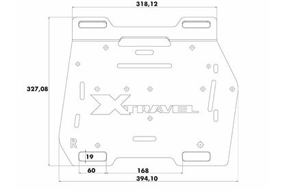 リペア Xトラベル汎用プレート 右 ブラック