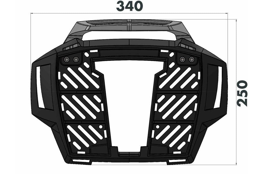 Top Case Carrier ALU-RACK Black GSX-8S GSX-8R