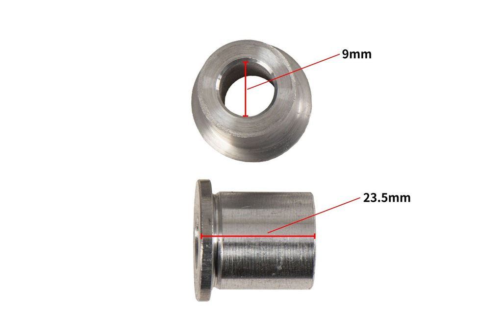 リペア アルミスリーブセット クラッシュパッド用 シルバー 9mm 左右セット