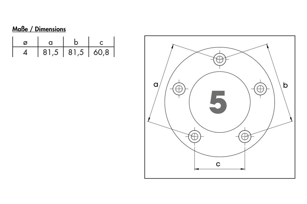 Tank Ring Fitting Basic 5-Hole Black for Honda