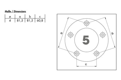 Tank Ring Fitting Basic 5-Hole Black for Honda