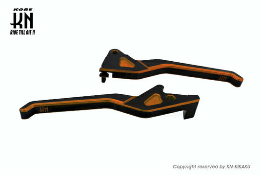 KNデュアルカラーレバー2 ブラック/オレンジ グランドアクシス BW'S100 RX100 BW'S125 1型 BW'S X 1型