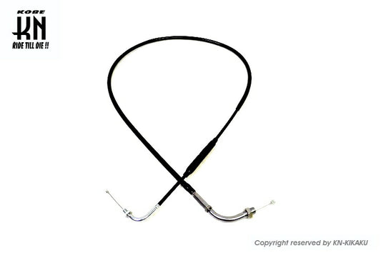 KN Super Throttle Cable for Big Carb, L-shaped Low Profile Type, 750mm