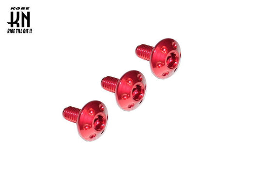 ドレスアップアルミボルト M6 レッド 3個入