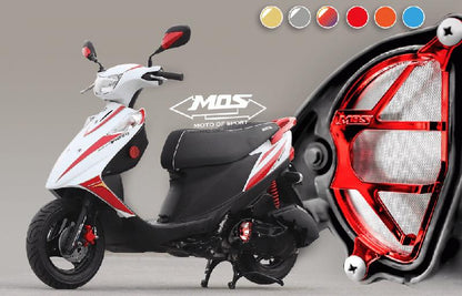 MOS クランクケースカバーフィルター レッド アドレスV125