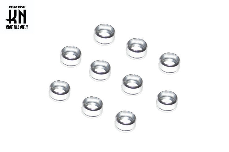 M6 Hex Bolt Covers, Machined Aluminum, Silver, 10-piece set