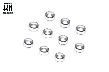 M6 Hex Bolt Covers, Machined Aluminum, Silver, 10-piece set