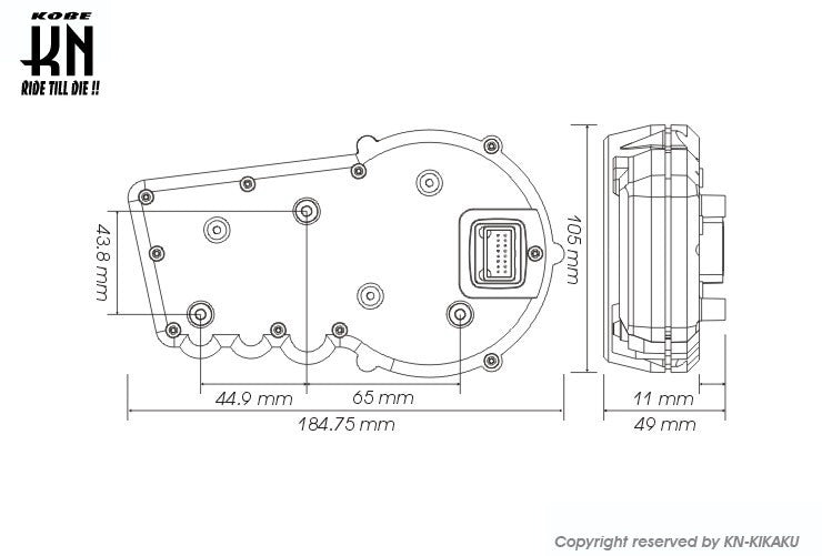 KOSO RX2プラス LCDマルチメーター バックライト8色 0-15000rpm