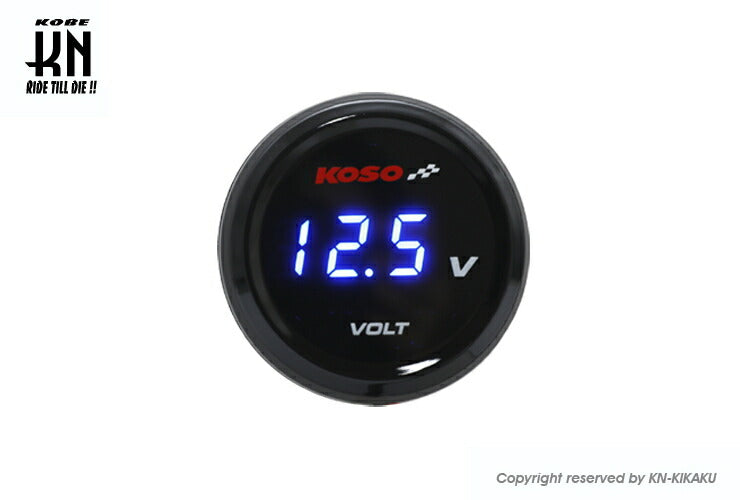 KOSO i-Gearメーター 電圧計 ブルー表示