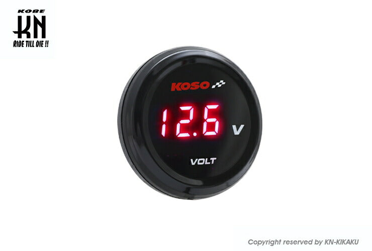 KOSO i-Gearメーター電圧計 レッド表示