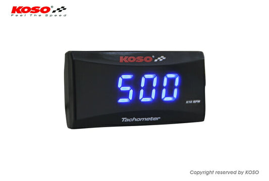 KOSO スーパースリムスタイルRPMメーター ブルー表示