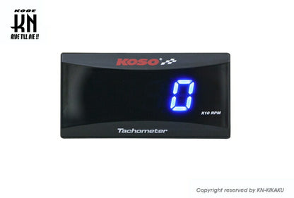 KOSO スーパースリムスタイルRPMメーター ブルー表示