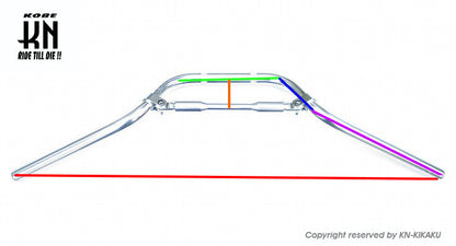 Universal Aluminum Handlebar with Handle Brace - Middle Type, for 22.2mm Handlebars