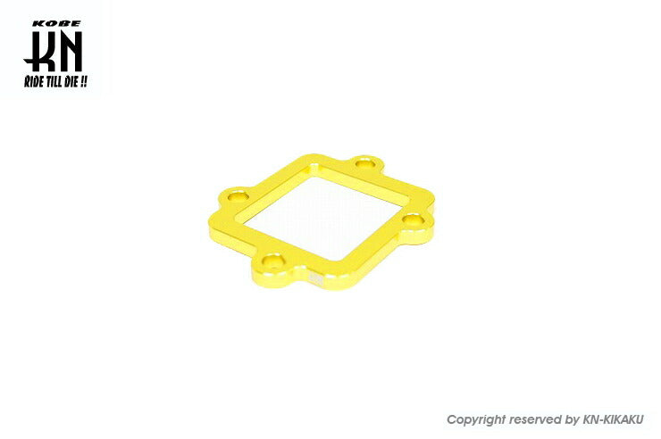 アルミCNCリードスペーサー ゴールド 5mm ヤマハ横型E/G 50/90/100cc系 ヤマハ横型E/G