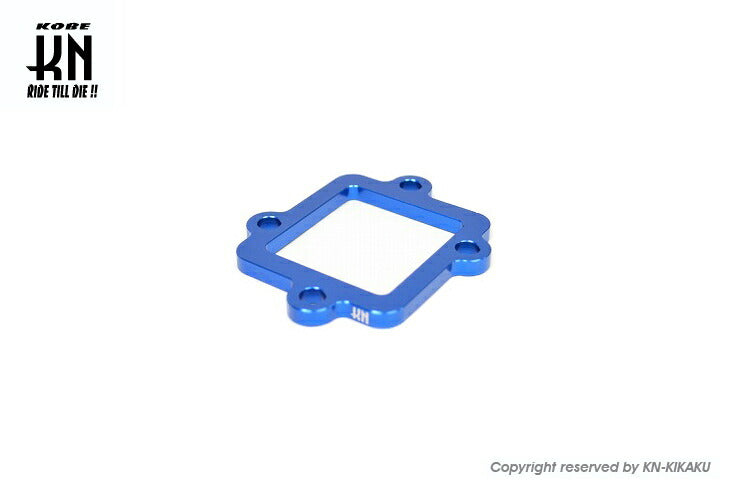 アルミCNCリードスペーサー ブルー 5mm ヤマハ横型E/G 50/90/100cc系 ヤマハ横型E/G