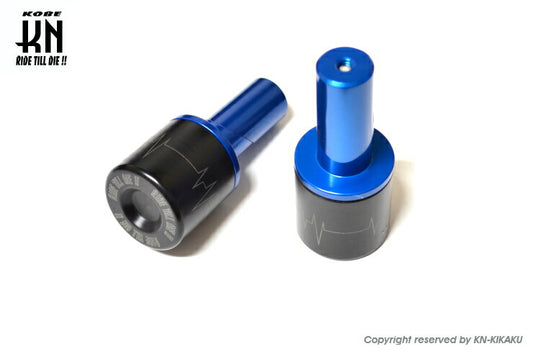 チャンピオンバーエンド RAPTOR BAR END ブルー 汎用