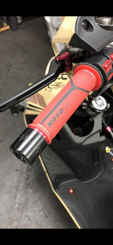 チャンピオンバーエンド RAPTOR BAR END ブルー 汎用
