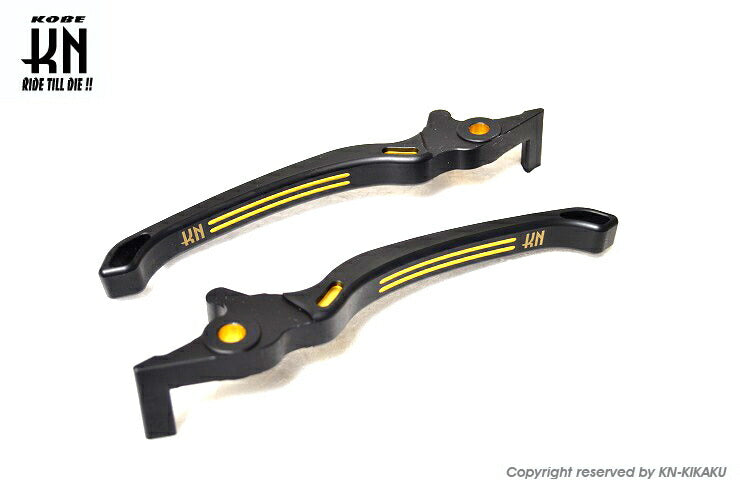 TKDデュアルカラーレバー マットブラック/ゴールド NMAX125/155