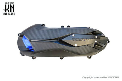 KOSO軽量クランクケースカバータイプ2 ブラック/ブルー シグナスX4型/5型 BWS125