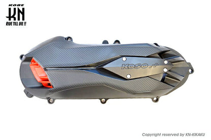 KOSO軽量クランクケースカバータイプ2 ブラック/レッド シグナスX4型/5型 BWS125