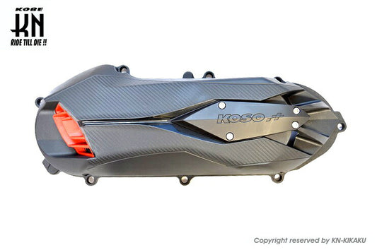 KOSO軽量クランクケースカバータイプ2 ブラック/レッド シグナスX4型/5型 BWS125