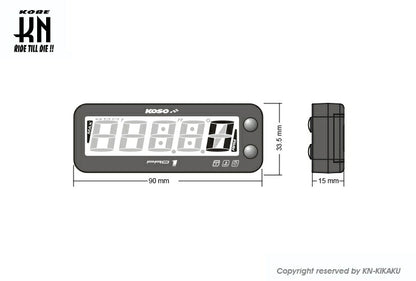 KOSO Pro1マルチメーター タコメーター/温度計
